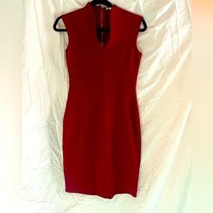 Red body-con cocktail dress (M) perfect for a Holiday party